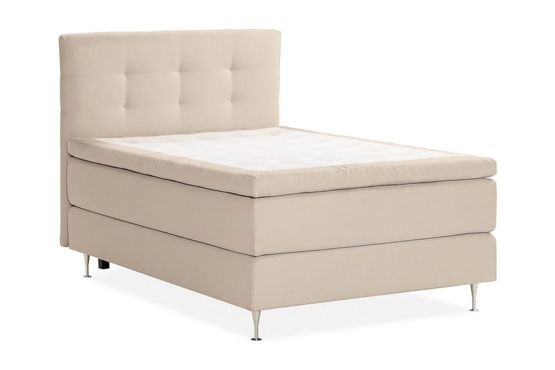 Oslo Lyx Kontinentalseng Boucle 120x200 - Beige - Møbler - Senge - Komplet sengepakke