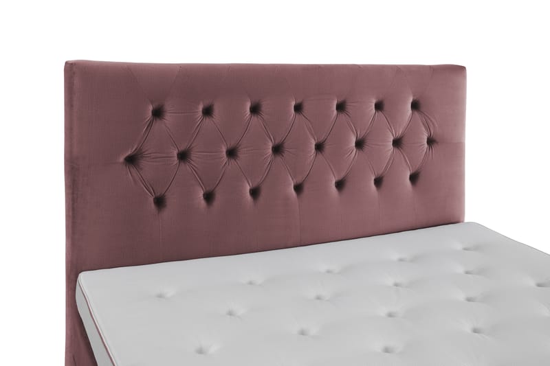 Royal Velvet Komplett Sengpakke 210x210 cm - Lyserød med Høje Rosében - Møbler - Senge - Komplet sengepakke