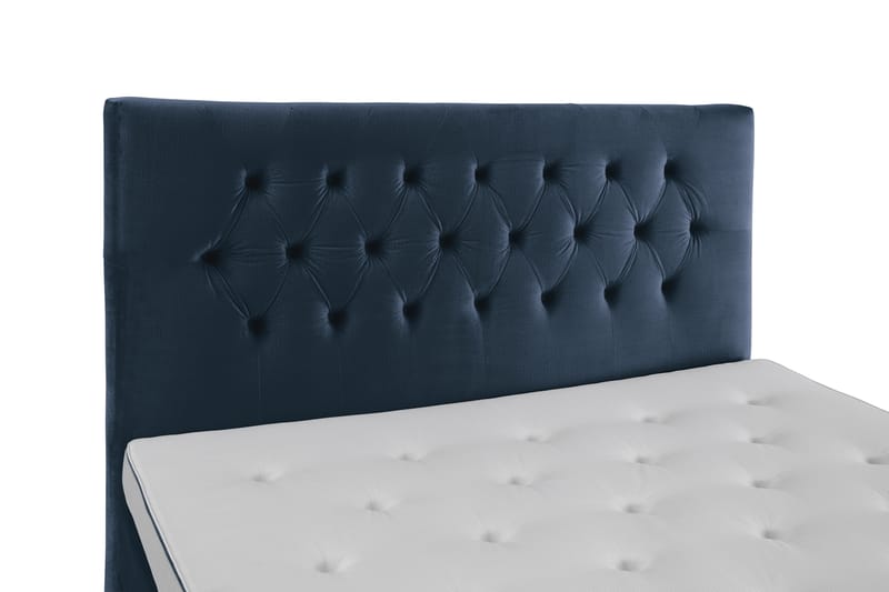 Royal Velvet Komplett Sengpakke 210x210 cm - Mørkeblå med Formede Ben - Møbler - Senge - Komplet sengepakke