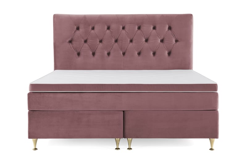 Royal Velvet Kontinentalseng 160x200 cm - Rosa - Møbler - Senge - Komplet sengepakke