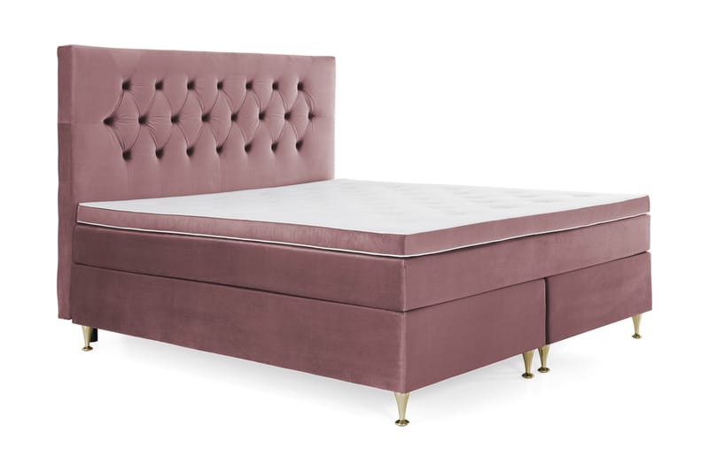 Royal Velvet Kontinentalseng 160x200 cm - Rosa - Møbler - Senge - Komplet sengepakke