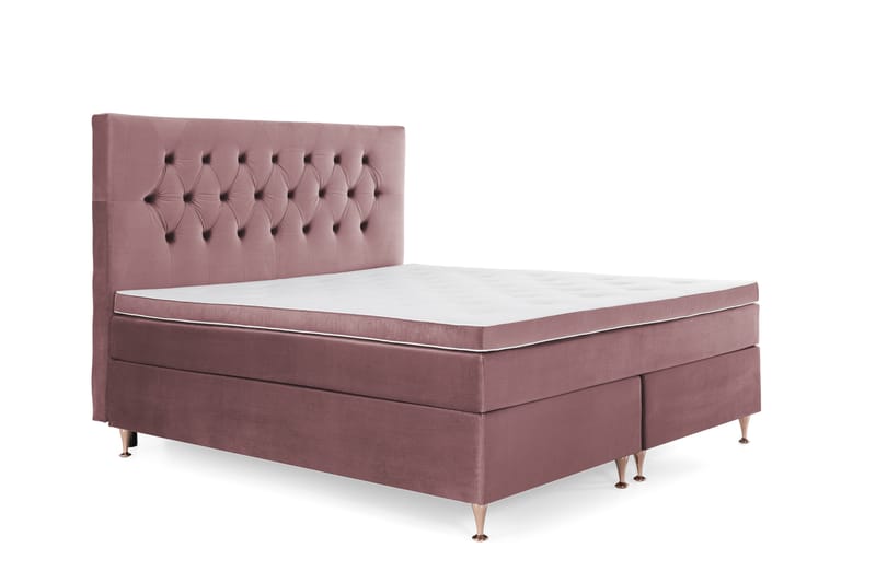 Royal Velvet Kontinentalseng 160x200 cm - Rosa - Møbler - Senge - Komplet sengepakke