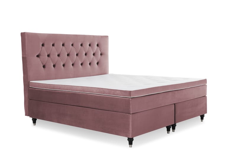 Royal Velvet Kontinentalseng 160x200 cm - Rosa - Møbler - Senge - Komplet sengepakke