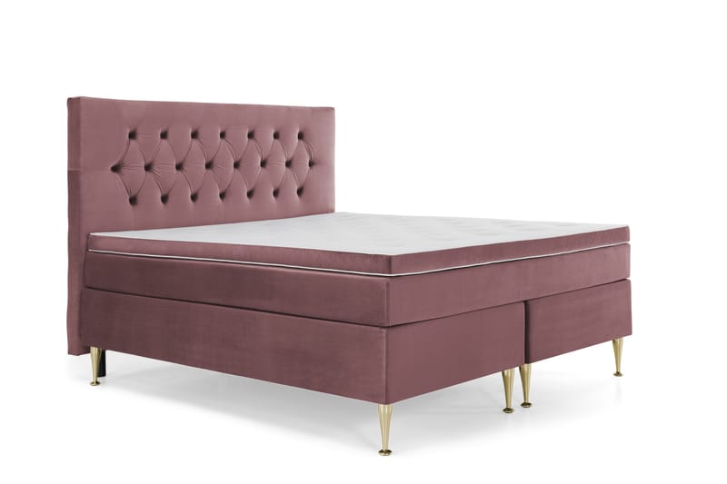 Royal Velvet Kontinentalseng 160x200 cm - Rosa - Møbler - Senge - Komplet sengepakke