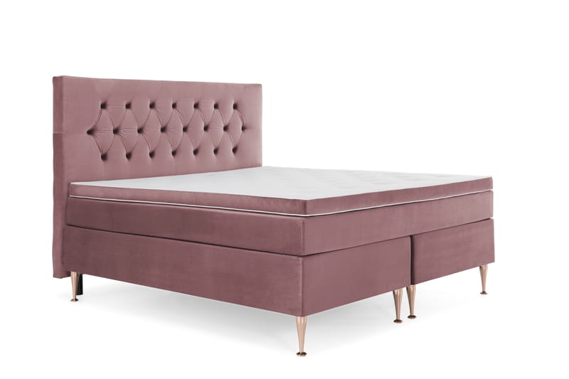 Royal Velvet Kontinentalseng 160x200 cm - Rosa - Møbler - Senge - Komplet sengepakke