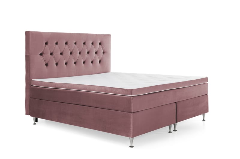 Royal Velvet Kontinentalseng 160x200 - Rosa - Møbler - Senge - Komplet sengepakke