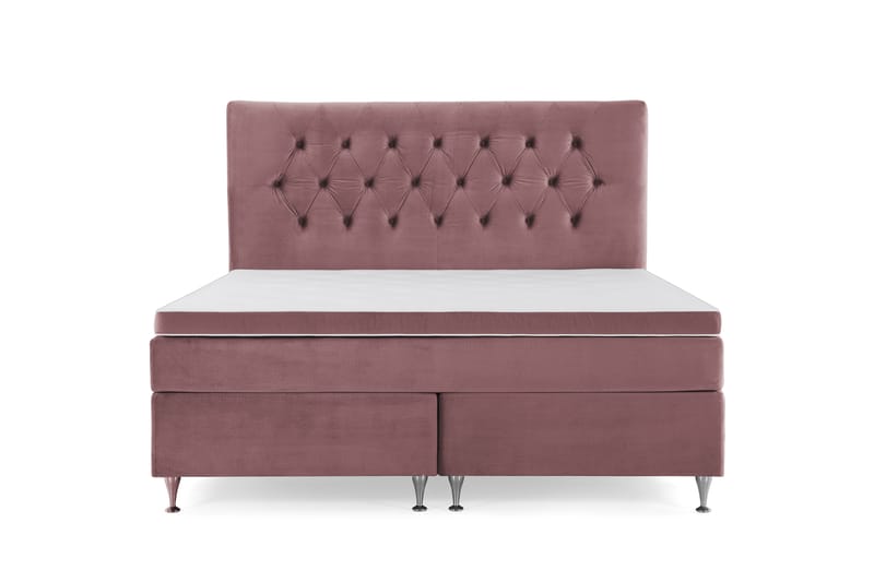 Royal Velvet Kontinentalseng 160x200 - Rosa - Møbler - Senge - Komplet sengepakke