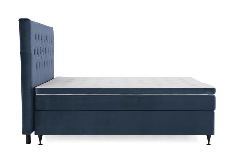 Royal Velvet Kontinentalseng 180x200 velour - mørkeblå - Komplet sengepakke - Kontinentalsenge - Dobbeltsenge
