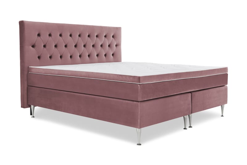 Royal Velvet Kontinentalseng 180x210 cm - Rosa - Møbler - Senge - Komplet sengepakke