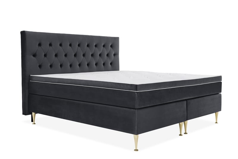 Royal Velvet Kontinentalseng 180x210 cm - sort - Møbler - Senge - Komplet sengepakke