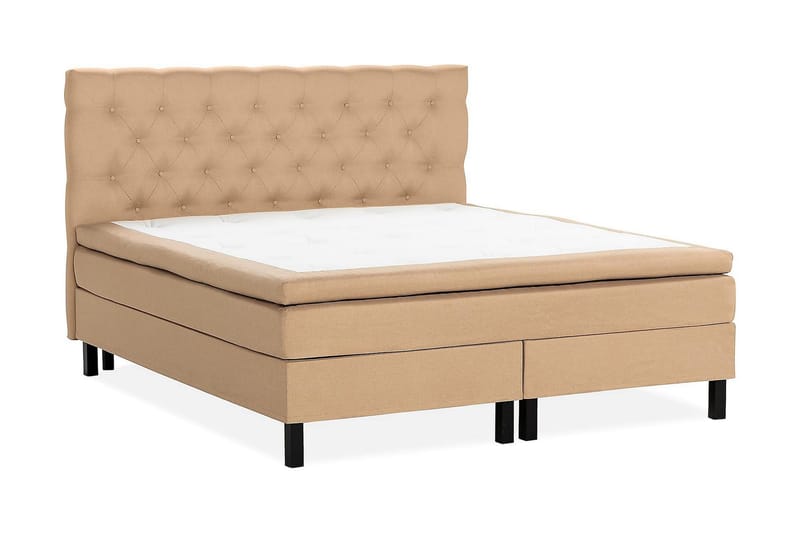 Scarlett Kontinentalseng 160x200 Skummadras - Beige - Møbler - Senge - Komplet sengepakke