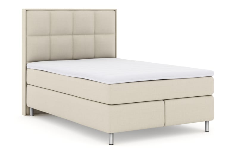 Select No 3 Komplet Sengepakke 140x200 Fast - Beige/Metal - Møbler - Senge - Komplet sengepakke