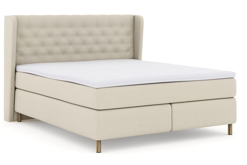 Select No 3 Komplet Sengepakke 210x210 Fast/Medium - Beige/Kobber - Møbler - Senge - Komplet sengepakke