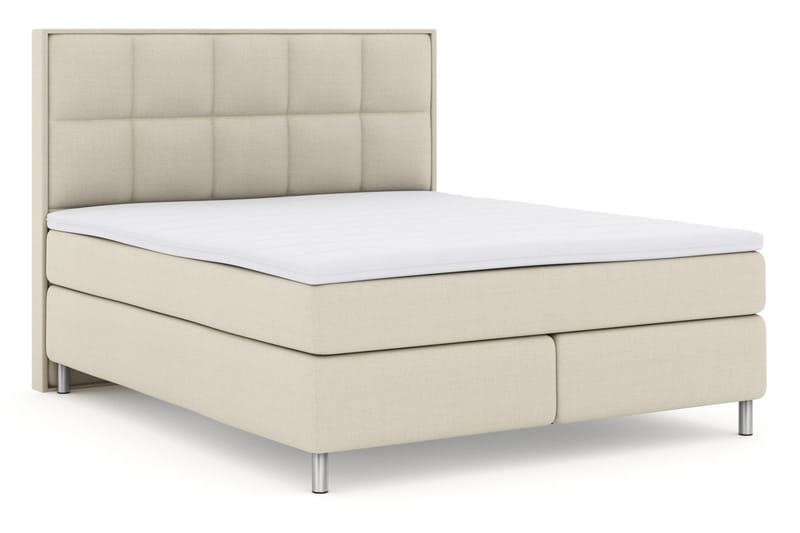 Select No 3 Komplet Sengepakke 210x210 Fast/Medium - Beige/Metal - Møbler - Senge - Komplet sengepakke