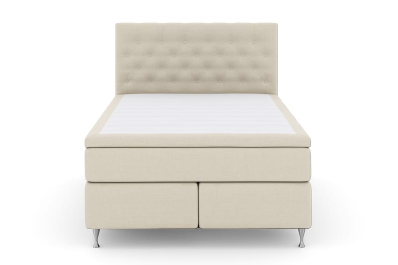 Select No 4 Komplet Sengepakke 140x200 Fast - Beige/Sølv - Møbler - Senge - Komplet sengepakke