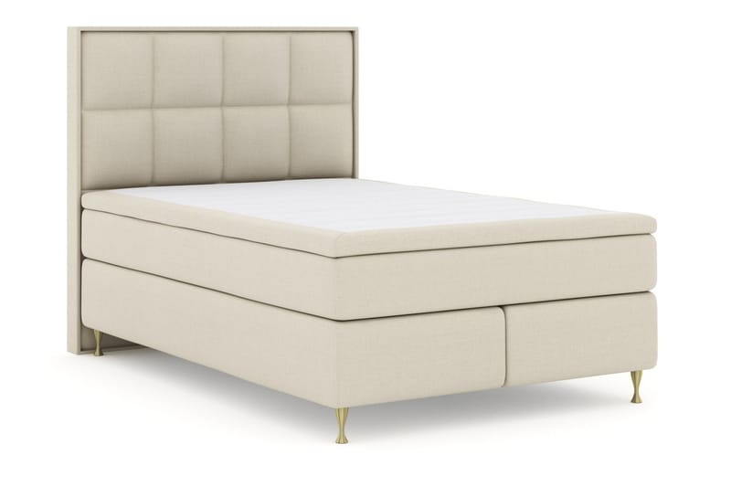 Select No 4 Komplet Sengepakke 140x200 Fast/Medium - Beige/Guld - Møbler - Senge - Komplet sengepakke