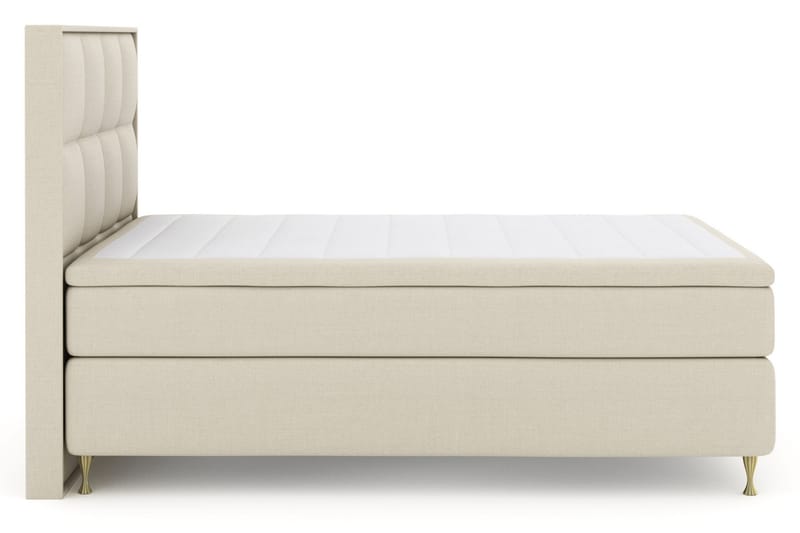 Select No 4 Komplet Sengepakke 140x200 Fast/Medium - Beige/Guld - Møbler - Senge - Komplet sengepakke