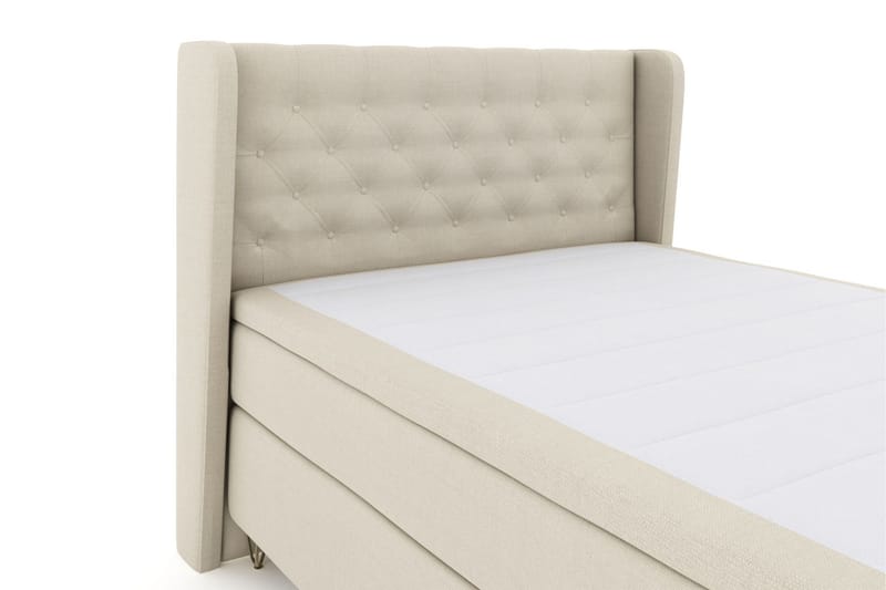 Select No 4 Komplet Sengepakke 140x200 Fast/Medium - Beige/Metal V-form - Møbler - Senge - Komplet sengepakke