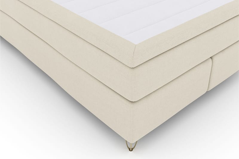 Select No 4 Komplet Sengepakke 140x200 Fast/Medium - Beige/Metal V-form - Møbler - Senge - Komplet sengepakke