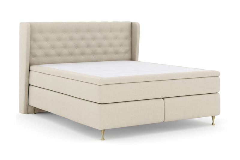 Select No 4 Komplet Sengepakke 160x200 Fast/Medium - Beige/Guld - Møbler - Senge - Komplet sengepakke