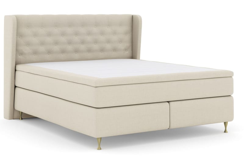 Select No 4 Komplet Sengepakke 180x200 Fast/Medium - Beige/Guld - Møbler - Senge - Komplet sengepakke