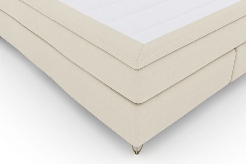 Select No 4 Komplet Sengepakke 180x200 Fast/Medium - Beige/Metal V-form - Møbler - Senge - Komplet sengepakke