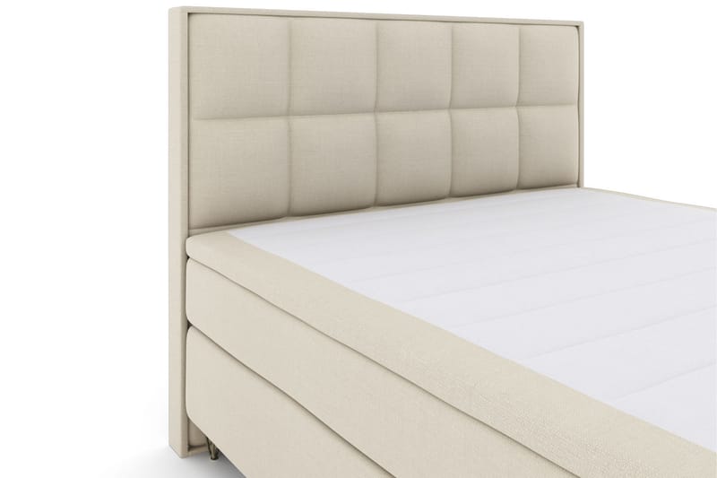 Select No 4 Komplet Sengepakke 180x200 Fast/Medium - Beige/Metal V-form - Møbler - Senge - Komplet sengepakke