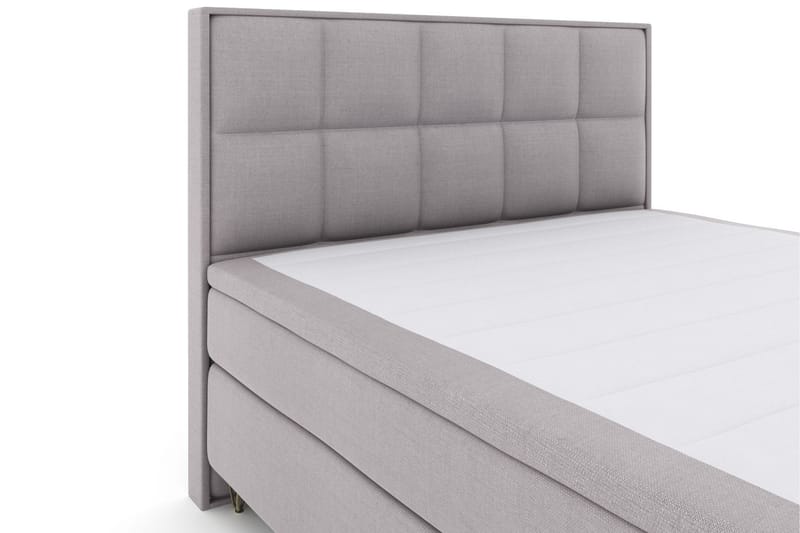 Select No 4 Komplet Sengepakke 180x200 Fast/Medium - Lysegrå/Metal V-form - Møbler - Senge - Komplet sengepakke