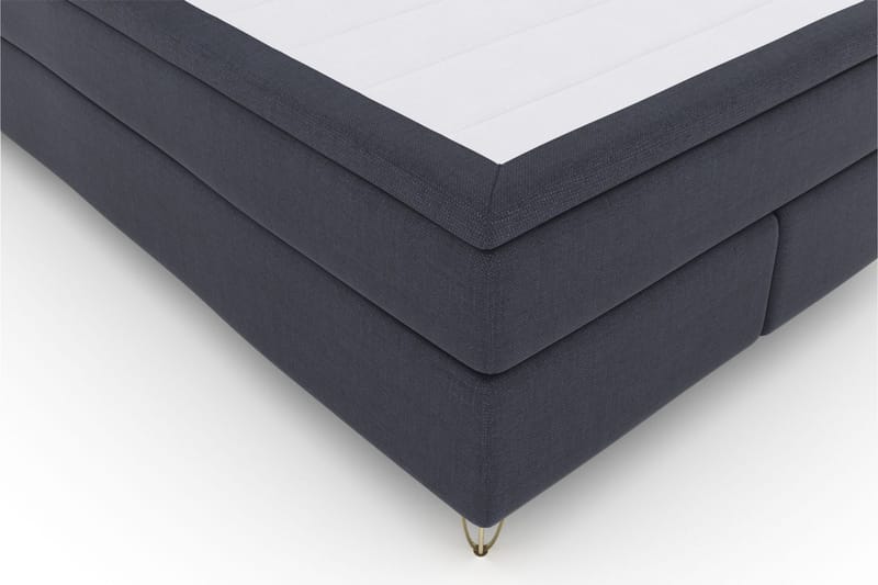 Select No 5 Komplet Sengepakke 140x200 Fast/Medium Latex - Blå/Metal V-form - Møbler - Senge - Komplet sengepakke