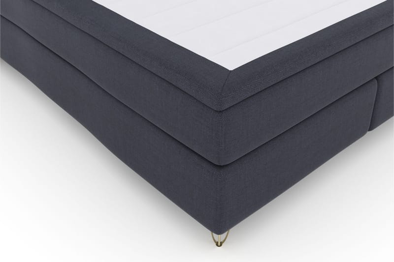 Select No 5 Komplet Sengepakke 180x200 Fast/Medium Latex - Blå/Metal V-form - Møbler - Senge - Komplet sengepakke