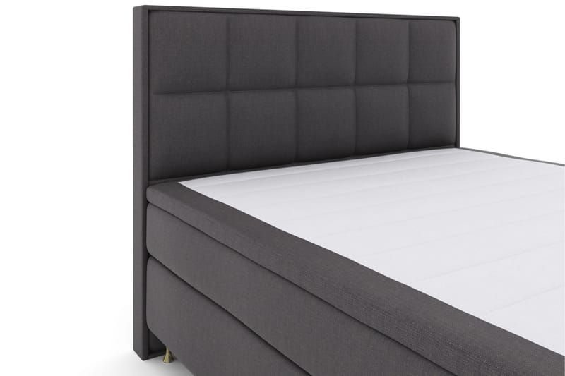 Select No 5 Komplet Sengepakke 210x210 Fast Latex - Mørkegrå/Guld - Møbler - Senge - Komplet sengepakke