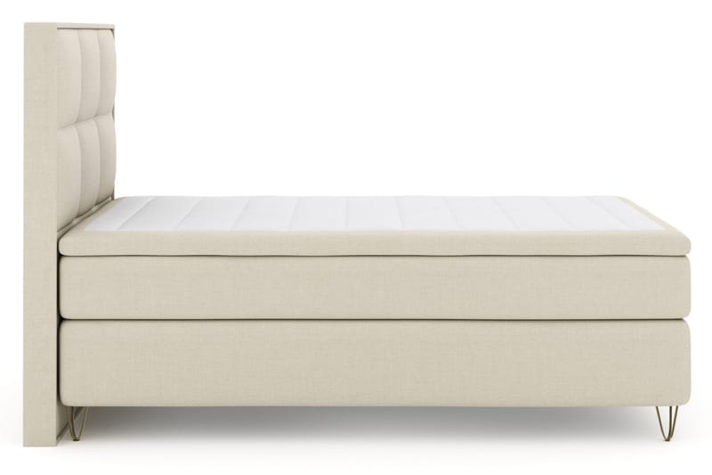 Select No 6 Komplet Sengepakke 120x200 Medium Memory/Pocket - Beige/Metal V-form - Møbler - Senge - Komplet sengepakke