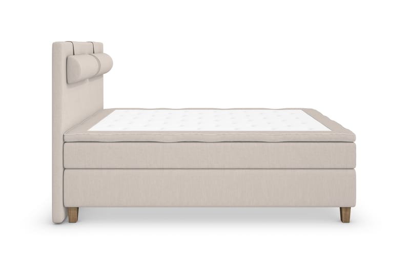 Superior Lyx Komplet Sengepakke 120 cm Beige - Egetræsben - Møbler - Senge - Komplet sengepakke