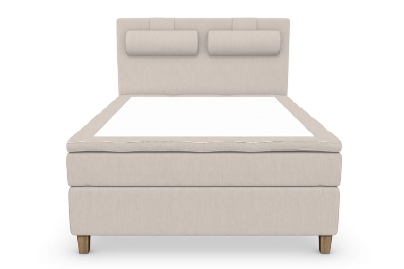 Superior Lyx Komplet Sengepakke 120 cm Beige - Egetræsben - Møbler - Senge - Komplet sengepakke