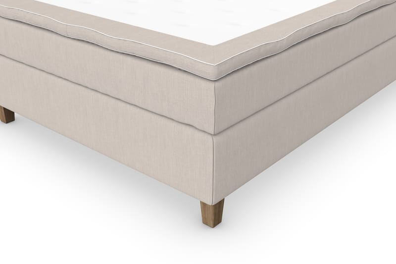 Superior Lyx Komplet Sengepakke 120 cm Beige - Egetræsben - Møbler - Senge - Komplet sengepakke