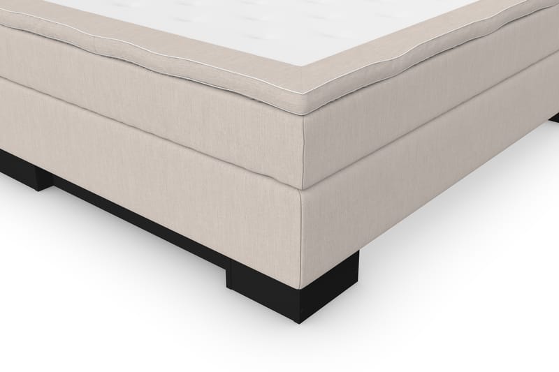 Superior Lyx Komplet Sengepakke 120 cm Beige - Sort Sokkel - Møbler - Senge - Komplet sengepakke