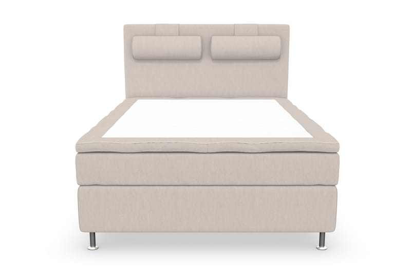 Superior Lyx Komplet Sengepakke 140 cm Beige - Sølv Ben - Møbler - Senge - Komplet sengepakke