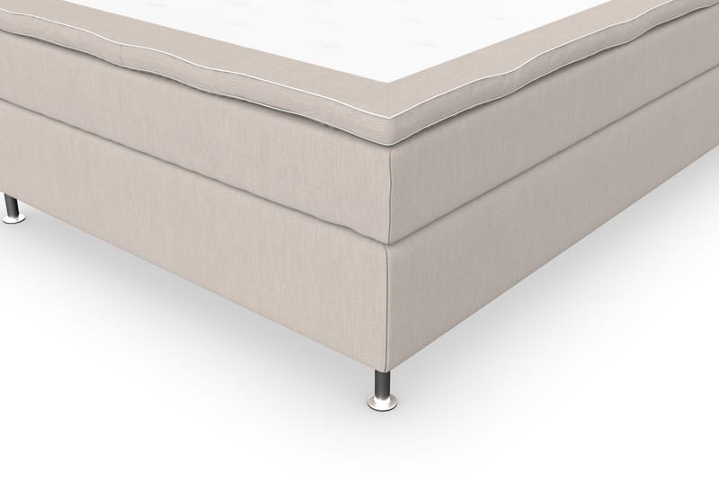 Superior Lyx Komplet Sengepakke 140 cm Beige - Sølv Ben - Møbler - Senge - Komplet sengepakke