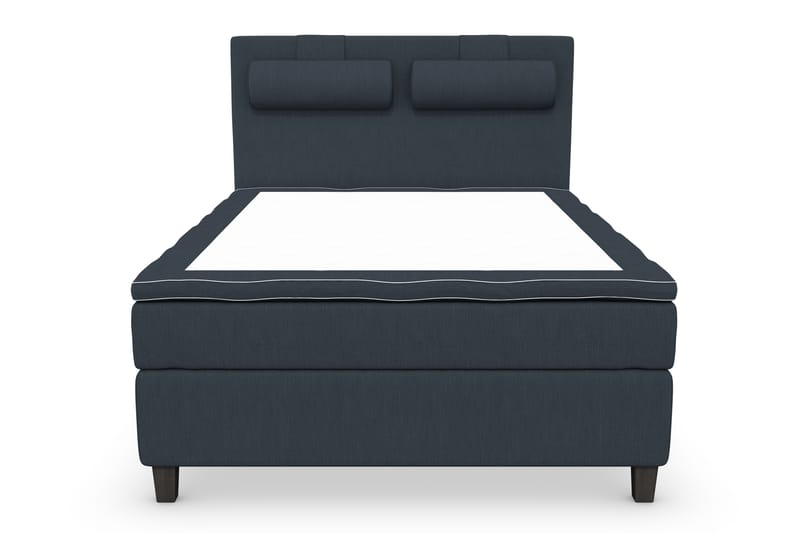 Superior Lyx Komplet Sengepakke 140 cm Mørkeblå - Sorte Ben - Komplet sengepakke - Kontinentalsenge - Dobbeltsenge