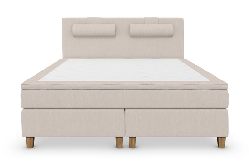 Superior Lyx Komplet Sengepakke 160 cm Beige - Egetræsben - Møbler - Senge - Komplet sengepakke