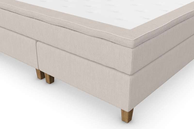 Superior Lyx Komplet Sengepakke 160 cm Beige - Egetræsben - Møbler - Senge - Komplet sengepakke