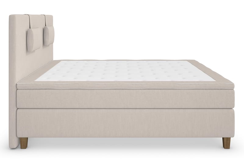 Superior Lyx Komplet Sengepakke 160 cm Beige - Egetræsben - Møbler - Senge - Komplet sengepakke