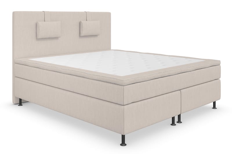 Superior Lyx Komplet Sengepakke 160 cm Beige - Sølv Ben - Møbler - Senge - Komplet sengepakke