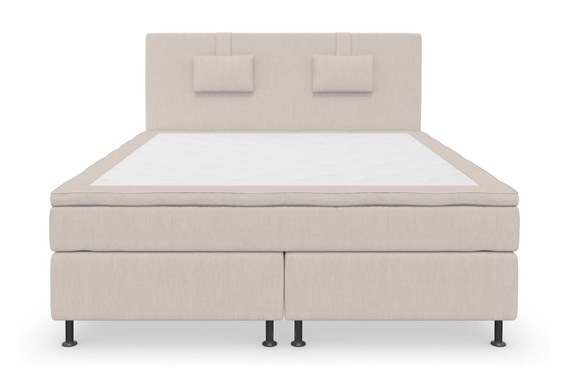 Superior Lyx Komplet Sengepakke 160 cm Beige - Sølv Ben - Møbler - Senge - Komplet sengepakke