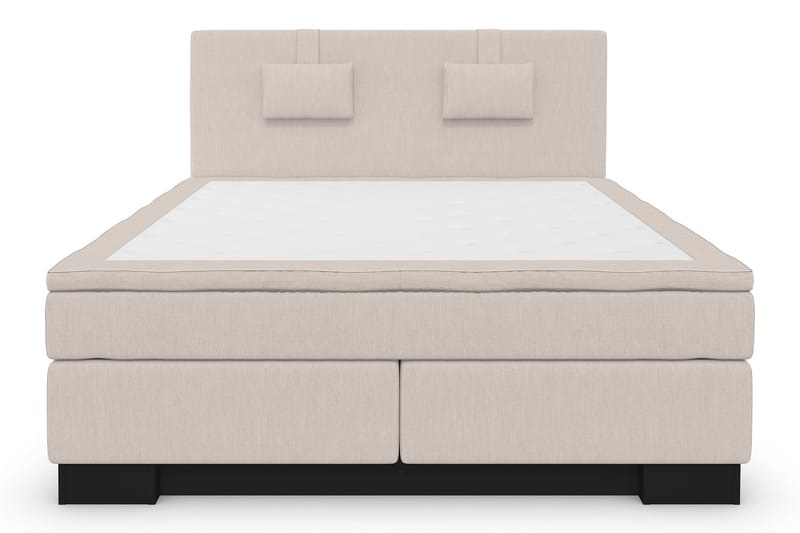 Superior Lyx Komplet Sengepakke 160 cm Beige - Sort Sokkel - Møbler - Senge - Komplet sengepakke