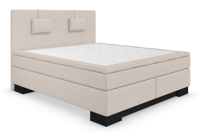 Superior Lyx Komplet Sengepakke 160 cm Beige - Sort Sokkel - Møbler - Senge - Komplet sengepakke