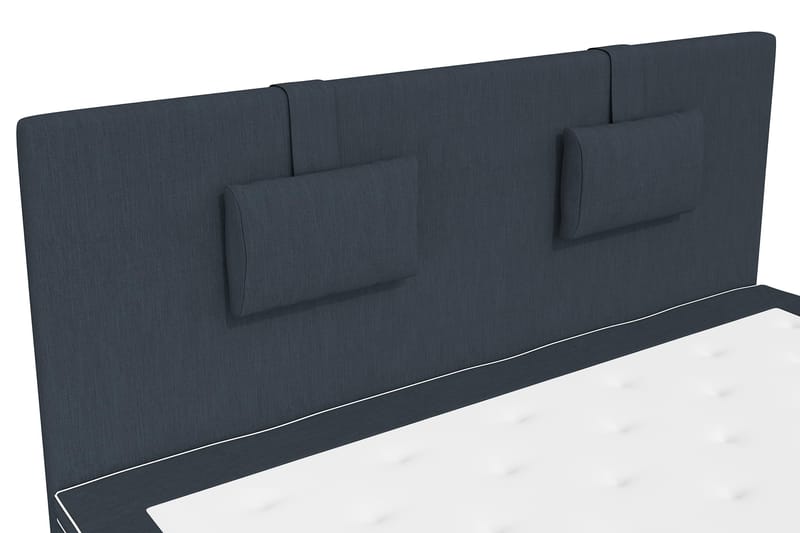 Superior Lyx Komplet Sengepakke 160 cm Mørkeblå - Sorte Ben - Komplet sengepakke - Kontinentalsenge - Dobbeltsenge