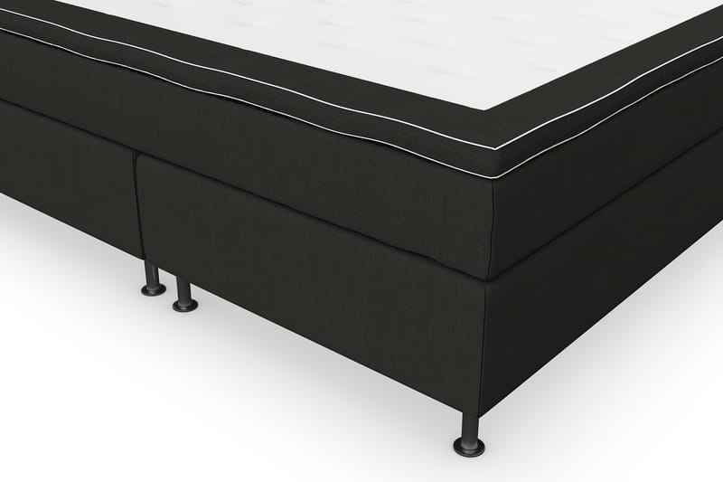 Superior Lyx Komplet Sengepakke 160 cm Sort - Sølv Ben - Møbler - Senge - Komplet sengepakke