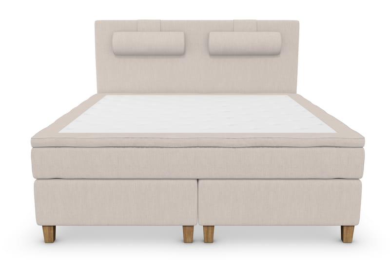 Superior Lyx Komplet Sengepakke 180 cm Beige - Egetræsben - Møbler - Senge - Komplet sengepakke