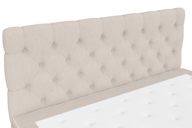 Superior Lyx Kontinentalseng 160x200 cm Beige - Sort Sokkel - Møbler - Senge - Kontinentalsenge